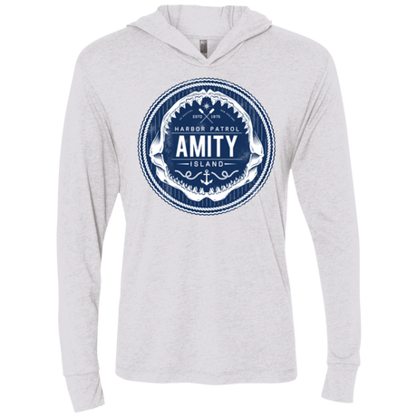 T-Shirts Heather White / X-Small Amity nemons Triblend Long Sleeve Hoodie Tee