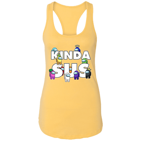 T-Shirts Banana Cream / X-Small Among us Kinda Sus Ladies Ideal Racerback Tank