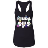 T-Shirts Black / X-Small Among us Kinda Sus Ladies Ideal Racerback Tank