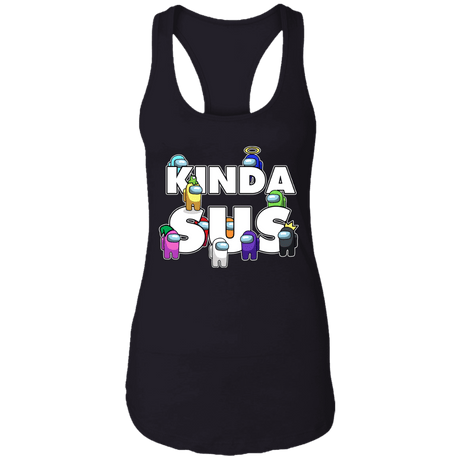 T-Shirts Black / X-Small Among us Kinda Sus Ladies Ideal Racerback Tank