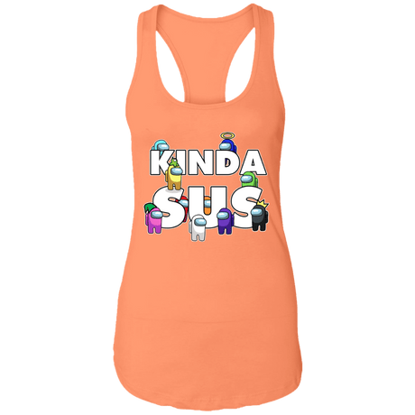 T-Shirts Light Orange / X-Small Among us Kinda Sus Ladies Ideal Racerback Tank