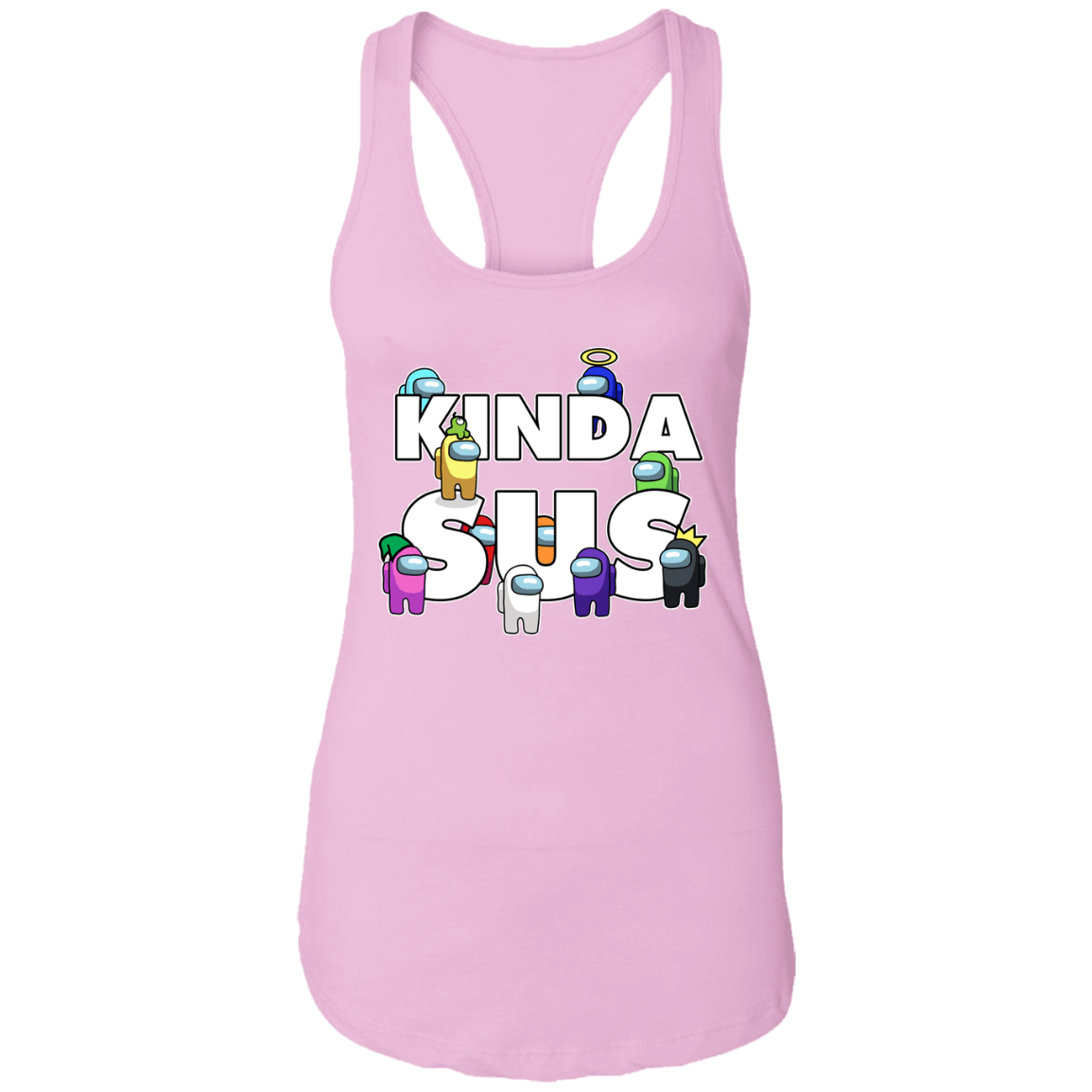 T-Shirts Lilac / X-Small Among us Kinda Sus Ladies Ideal Racerback Tank