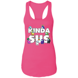 T-Shirts Raspberry / X-Small Among us Kinda Sus Ladies Ideal Racerback Tank