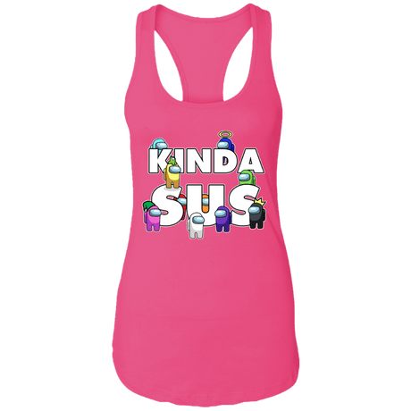 T-Shirts Raspberry / X-Small Among us Kinda Sus Ladies Ideal Racerback Tank