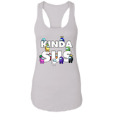 T-Shirts White / X-Small Among us Kinda Sus Ladies Ideal Racerback Tank