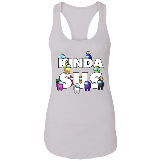 T-Shirts White / X-Small Among us Kinda Sus Ladies Ideal Racerback Tank
