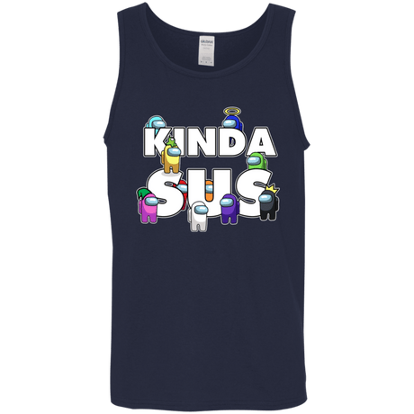 T-Shirts Navy / S Among us Kinda Sus Men's Tank Top
