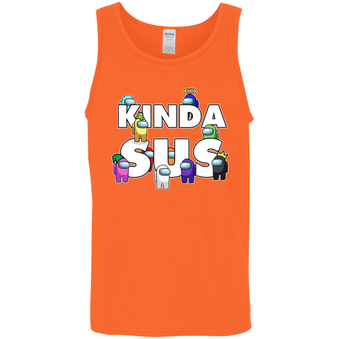 T-Shirts Orange / S Among us Kinda Sus Men's Tank Top