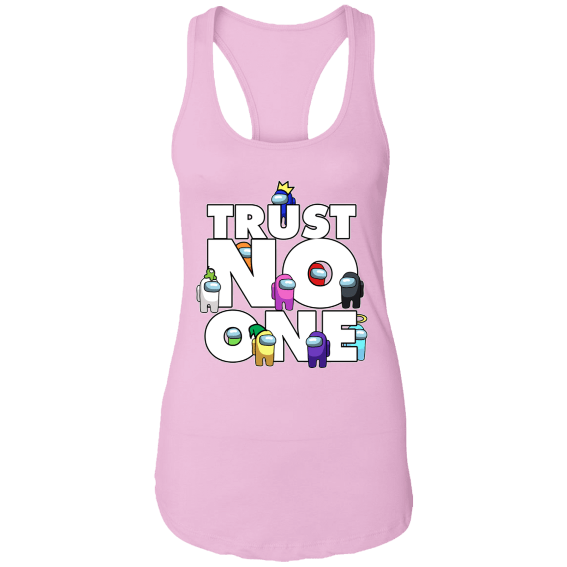 T-Shirts Lilac / X-Small Among Us Trust No One Ladies Ideal Racerback Tank