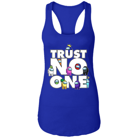 T-Shirts Royal / X-Small Among Us Trust No One Ladies Ideal Racerback Tank