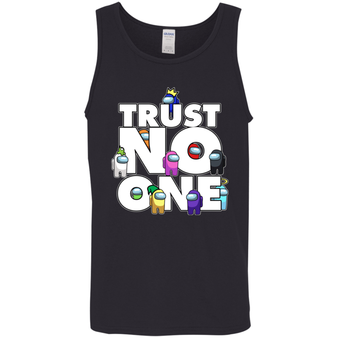 T-Shirts Black / S Among Us Trust No One Men's Tank Top