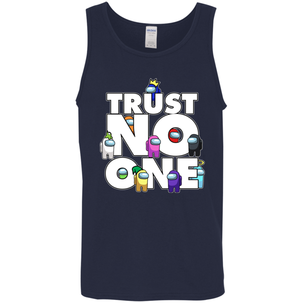 T-Shirts Navy / S Among Us Trust No One Men's Tank Top