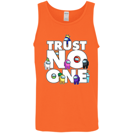 T-Shirts Orange / S Among Us Trust No One Men's Tank Top