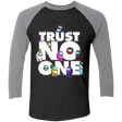 T-Shirts Vintage Black/Premium Heather / X-Small Among Us Trust No One Men's Triblend 3/4 Sleeve