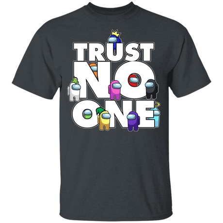 T-Shirts Dark Heather / YXS Among Us Trust No One Youth T-Shirt