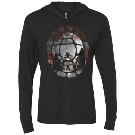 T-Shirts Vintage Black / X-Small Amphibian Heroes Triblend Long Sleeve Hoodie Tee