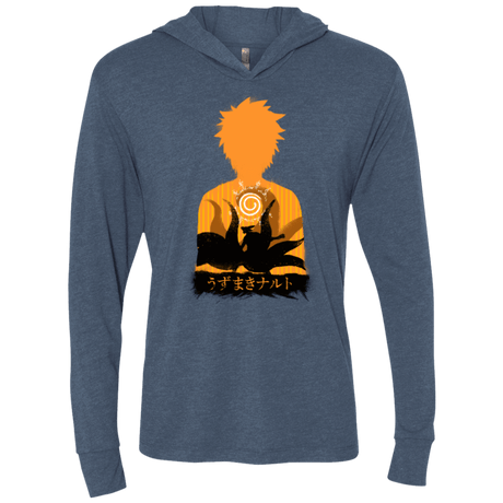 T-Shirts Indigo / X-Small An inner battle Triblend Long Sleeve Hoodie Tee