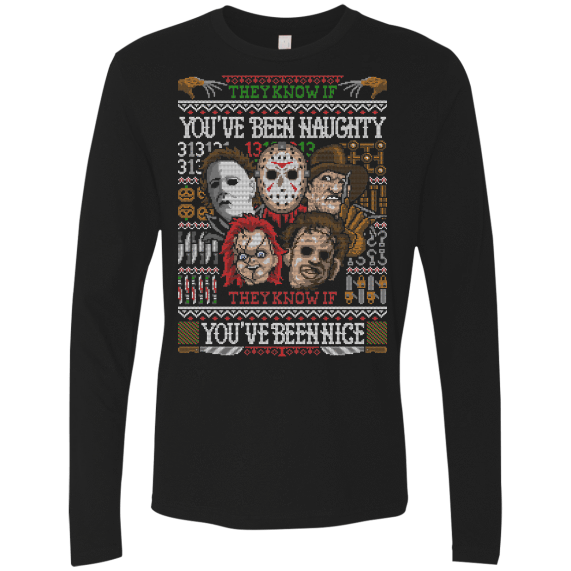 T-Shirts Black / Small An Ugly Slasher Sweater Men's Premium Long Sleeve