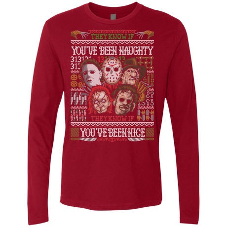 T-Shirts Cardinal / Small An Ugly Slasher Sweater Men's Premium Long Sleeve