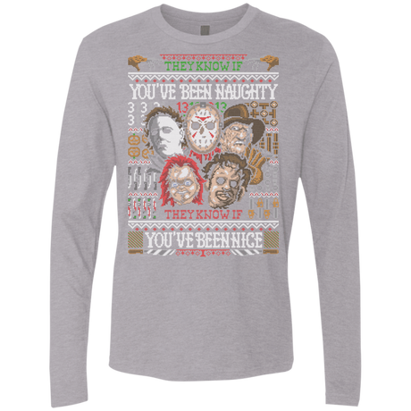 T-Shirts Heather Grey / Small An Ugly Slasher Sweater Men's Premium Long Sleeve
