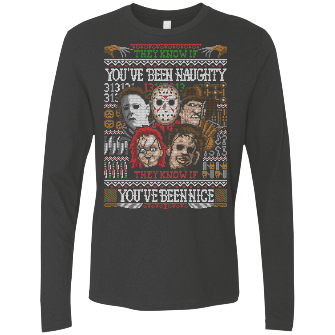 T-Shirts Heavy Metal / Small An Ugly Slasher Sweater Men's Premium Long Sleeve