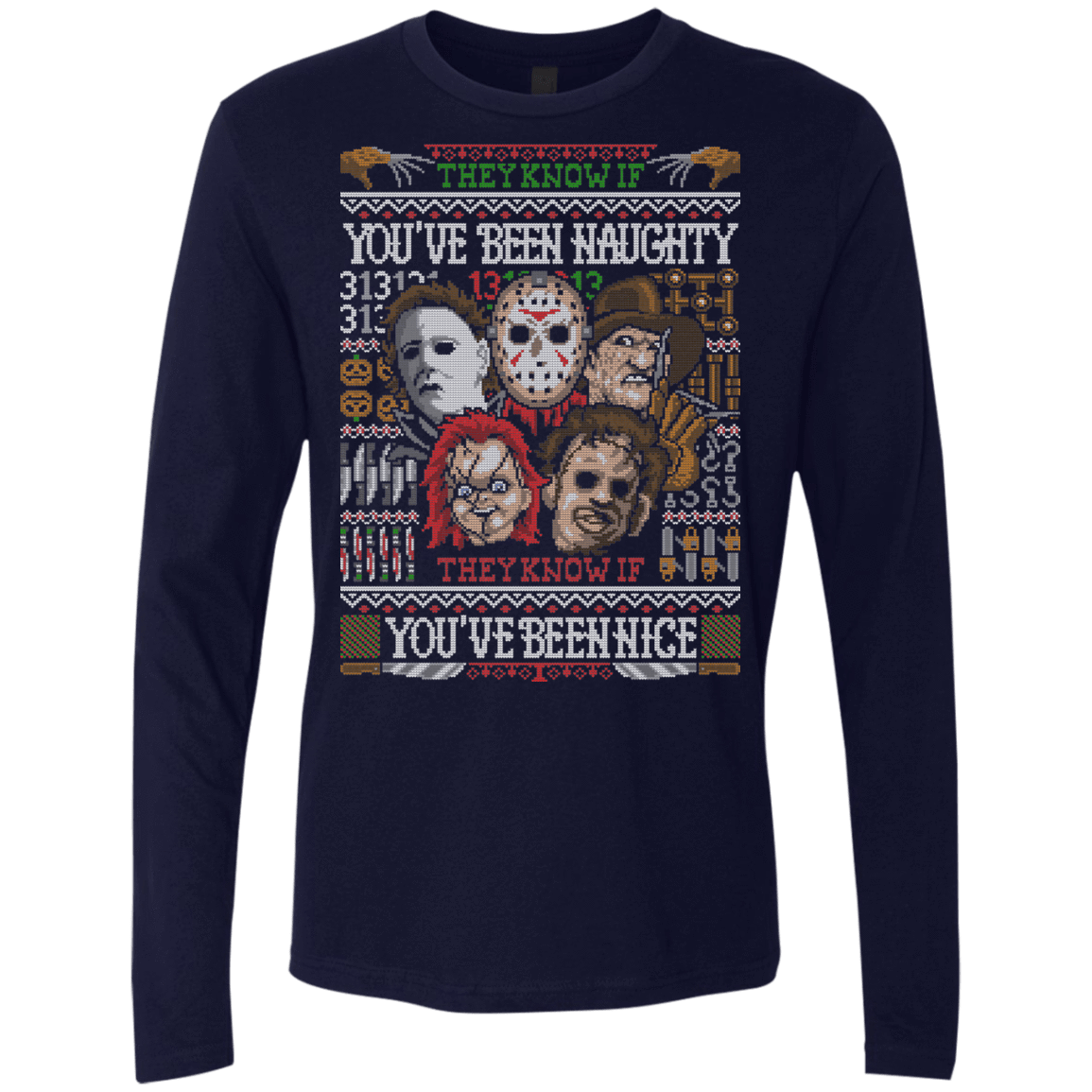 T-Shirts Midnight Navy / Small An Ugly Slasher Sweater Men's Premium Long Sleeve