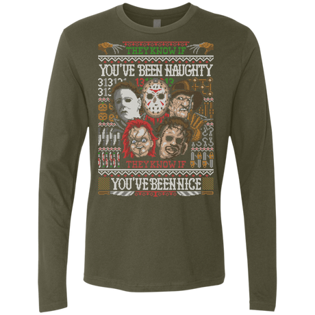 T-Shirts Military Green / Small An Ugly Slasher Sweater Men's Premium Long Sleeve