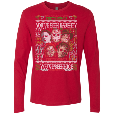 T-Shirts Red / Small An Ugly Slasher Sweater Men's Premium Long Sleeve