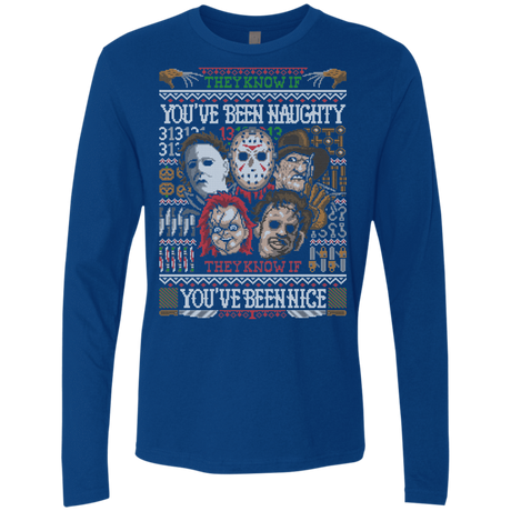 T-Shirts Royal / Small An Ugly Slasher Sweater Men's Premium Long Sleeve