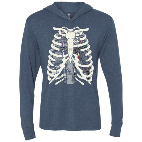 T-Shirts Indigo / X-Small Anatomy of a Galaxy Far Away Triblend Long Sleeve Hoodie Tee