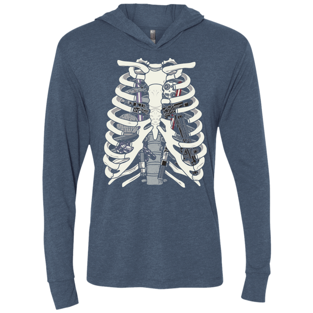 T-Shirts Indigo / X-Small Anatomy of a Galaxy Far Away Triblend Long Sleeve Hoodie Tee