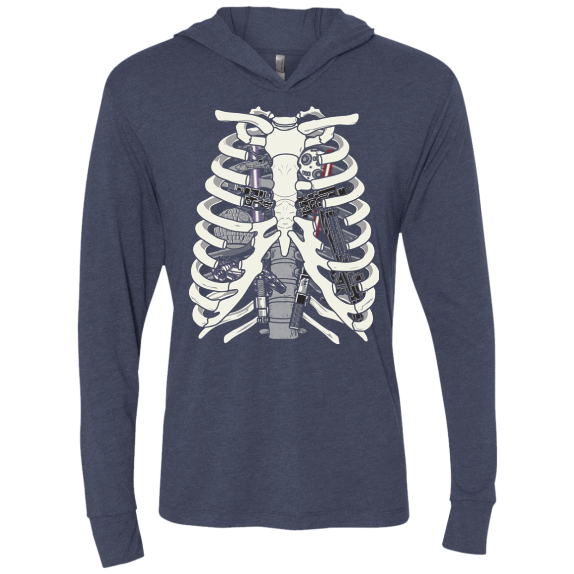 T-Shirts Vintage Navy / X-Small Anatomy of a Galaxy Far Away Triblend Long Sleeve Hoodie Tee