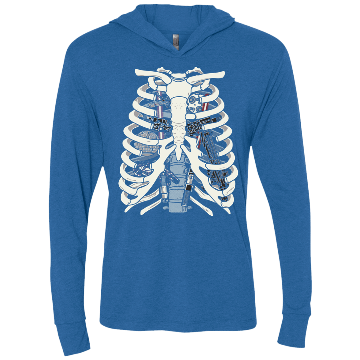 T-Shirts Vintage Royal / X-Small Anatomy of a Galaxy Far Away Triblend Long Sleeve Hoodie Tee