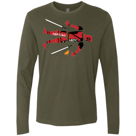 T-Shirts Military Green / Small Anatomy of A Merc Men's Premium Long Sleeve