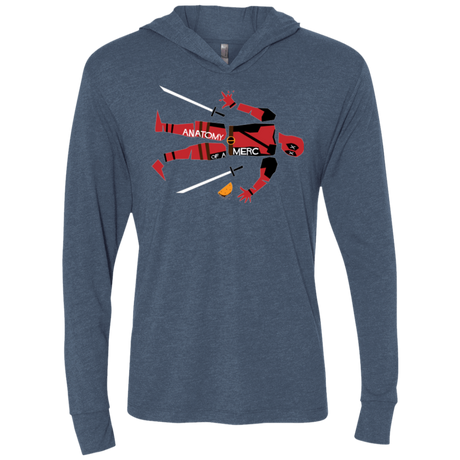 T-Shirts Indigo / X-Small Anatomy of A Merc Triblend Long Sleeve Hoodie Tee