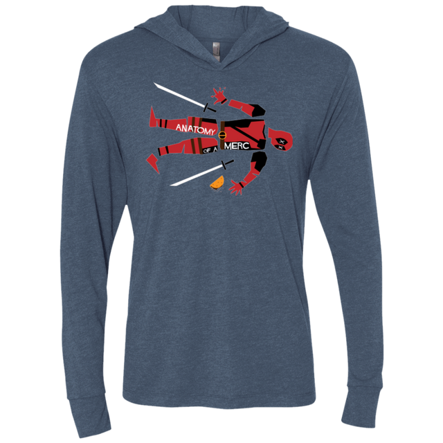 T-Shirts Indigo / X-Small Anatomy of A Merc Triblend Long Sleeve Hoodie Tee