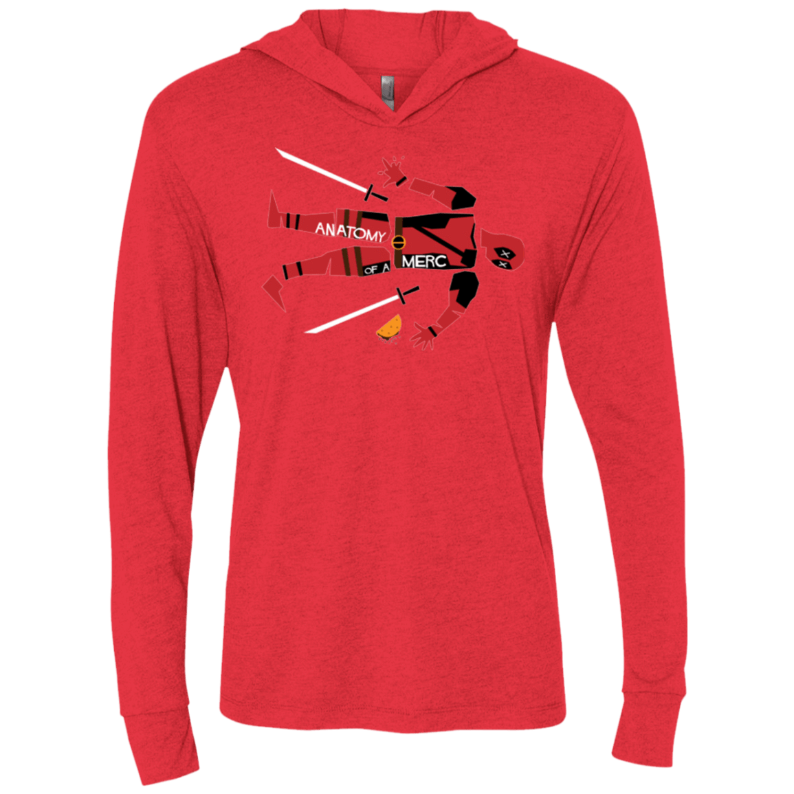 T-Shirts Vintage Red / X-Small Anatomy of A Merc Triblend Long Sleeve Hoodie Tee