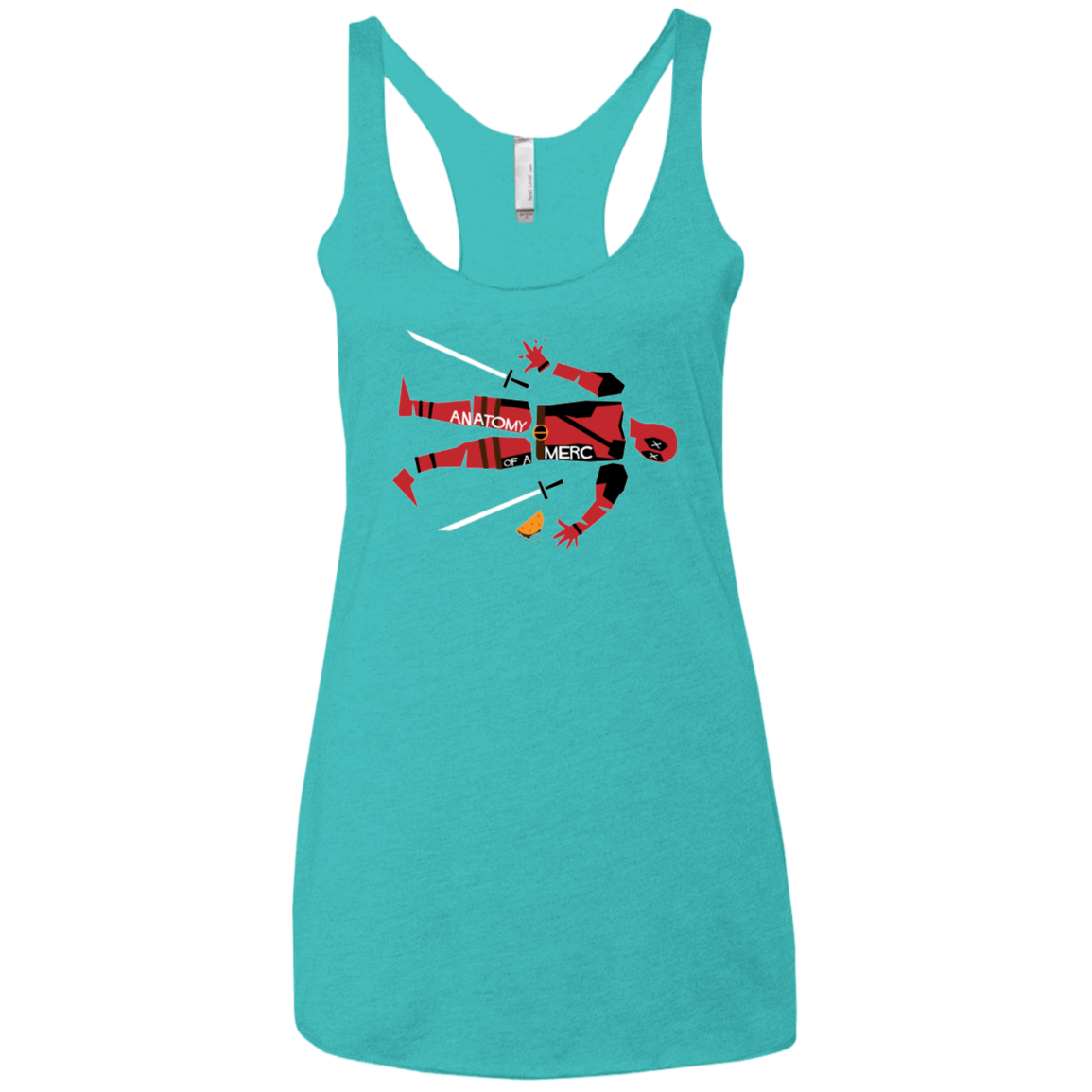 T-Shirts Tahiti Blue / X-Small Anatomy of A Merc Women's Triblend Racerback Tank