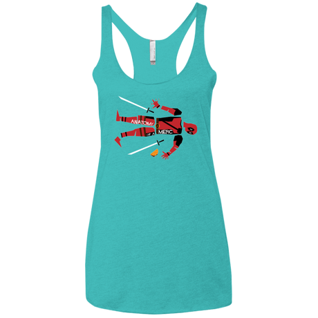T-Shirts Tahiti Blue / X-Small Anatomy of A Merc Women's Triblend Racerback Tank