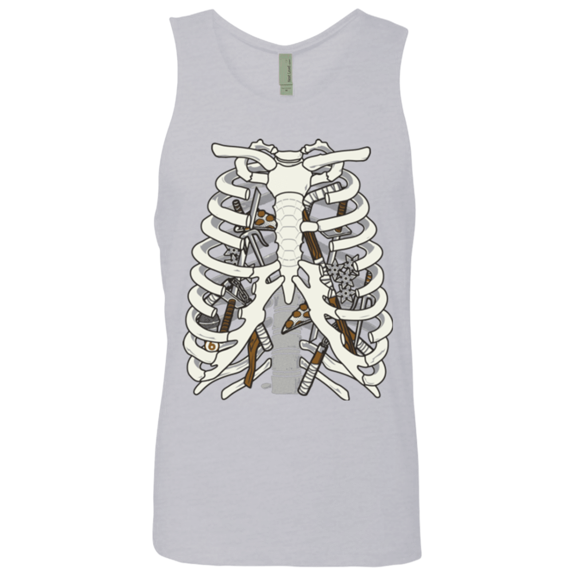 T-Shirts Heather Grey / Small Anatomy of a Ninja Turtle Men's Premium Tank Top