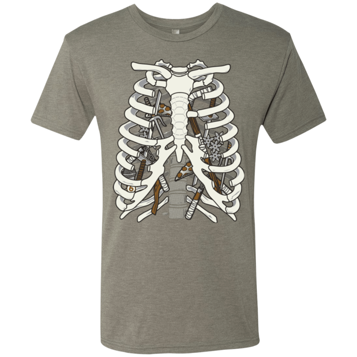 T-Shirts Venetian Grey / Small Anatomy of a Ninja Turtle Men's Triblend T-Shirt