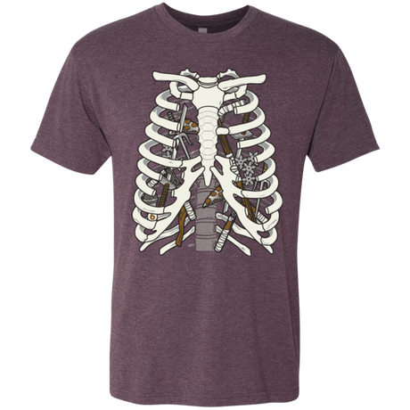 T-Shirts Vintage Purple / Small Anatomy of a Ninja Turtle Men's Triblend T-Shirt