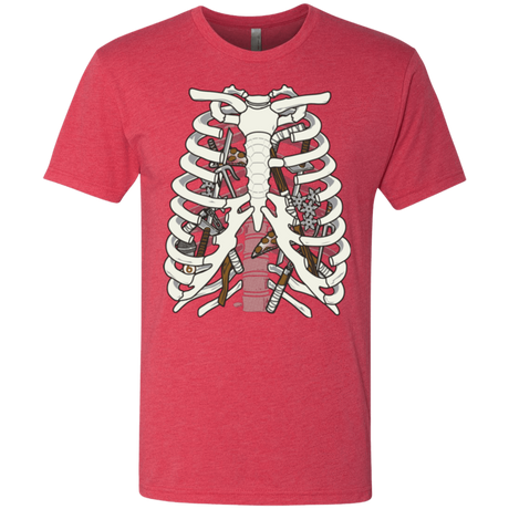 T-Shirts Vintage Red / Small Anatomy of a Ninja Turtle Men's Triblend T-Shirt