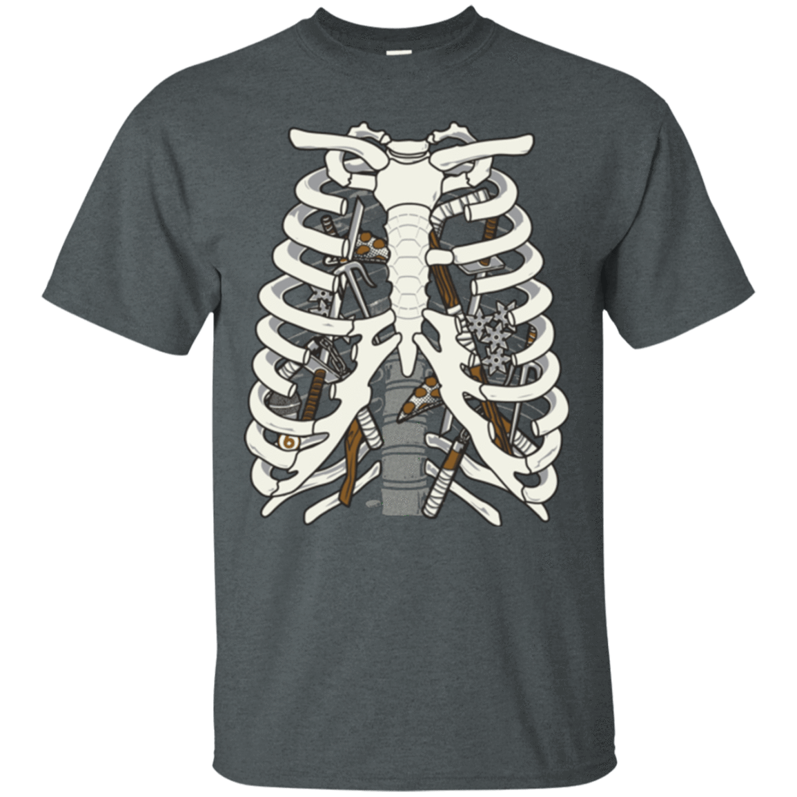 T-Shirts Dark Heather / Small Anatomy of a Ninja Turtle T-Shirt