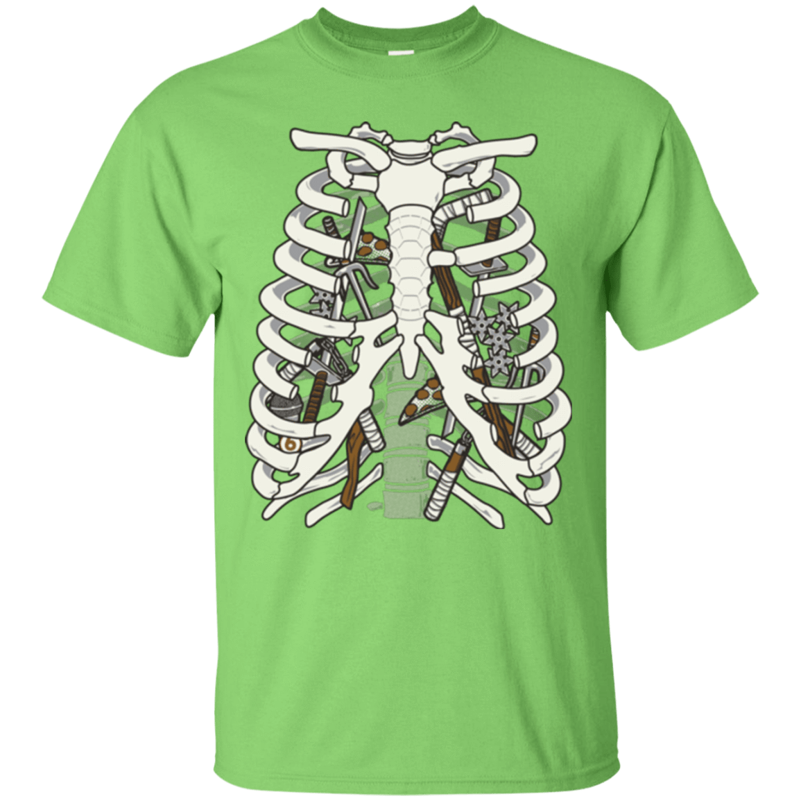 T-Shirts Lime / Small Anatomy of a Ninja Turtle T-Shirt