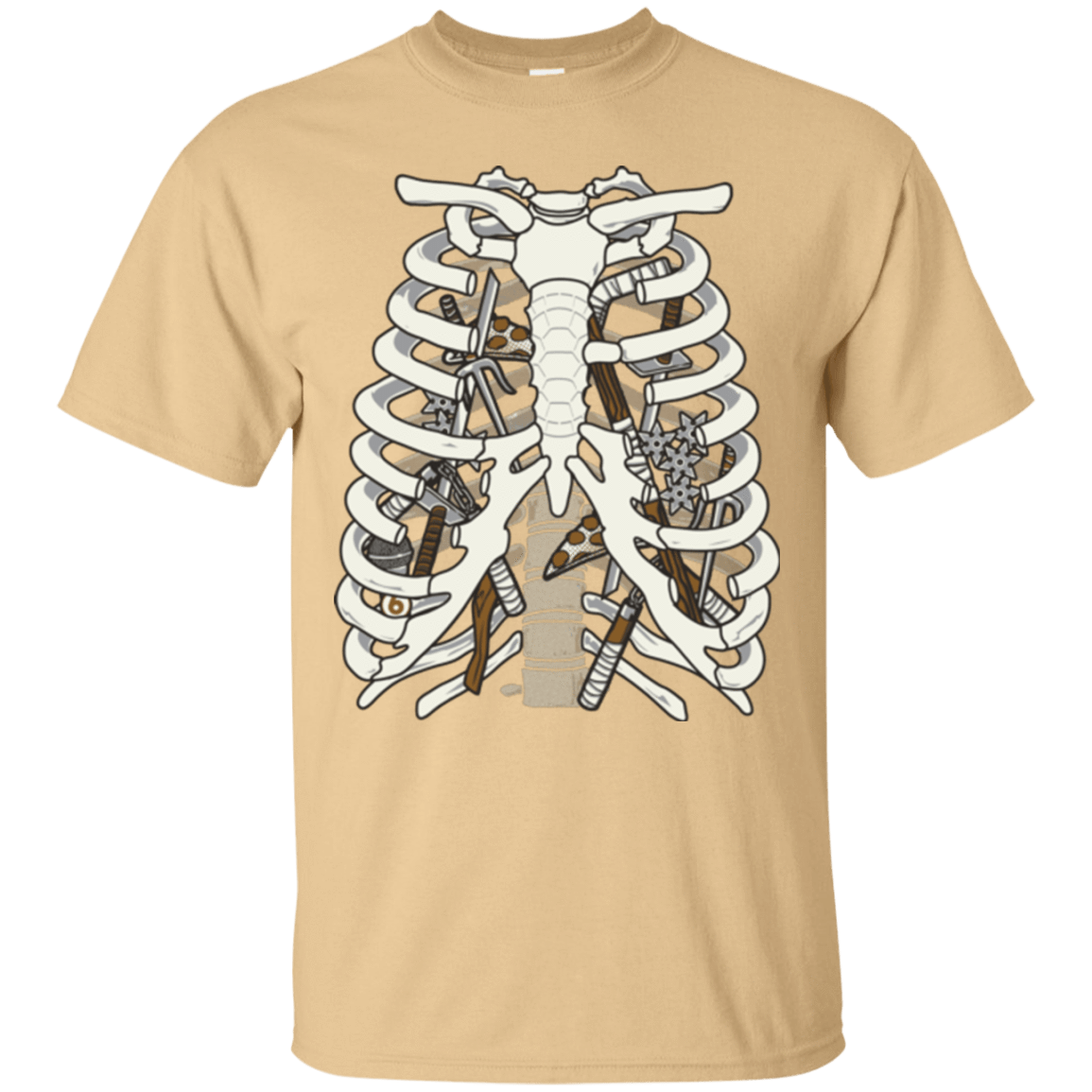 T-Shirts Vegas Gold / Small Anatomy of a Ninja Turtle T-Shirt