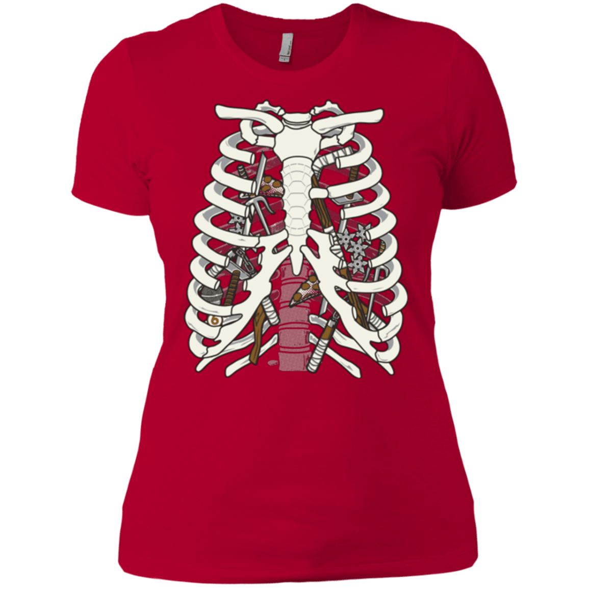 T-Shirts Red / X-Small Anatomy of a Ninja Turtle Women's Premium T-Shirt