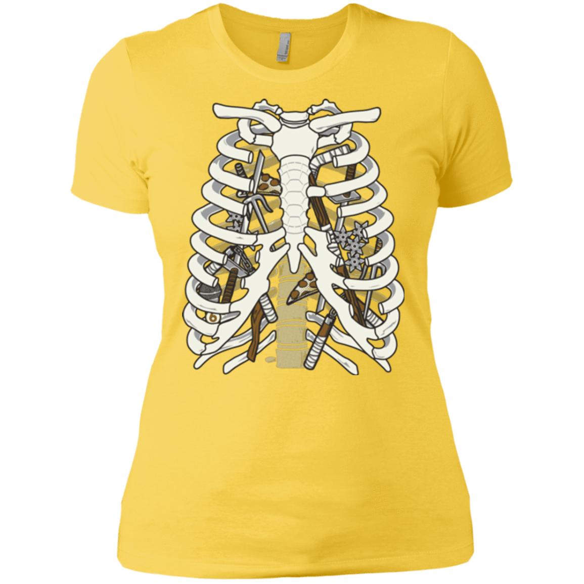 T-Shirts Vibrant Yellow / X-Small Anatomy of a Ninja Turtle Women's Premium T-Shirt
