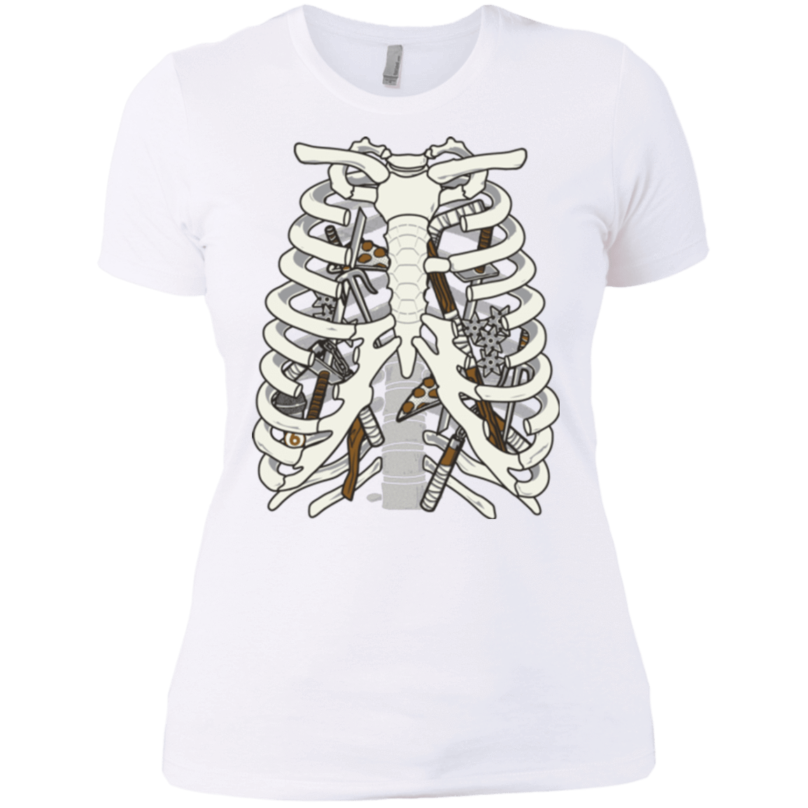 T-Shirts White / X-Small Anatomy of a Ninja Turtle Women's Premium T-Shirt