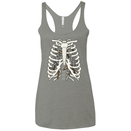 T-Shirts Venetian Grey / X-Small Anatomy of a Ninja Turtle Women's Triblend Racerback Tank